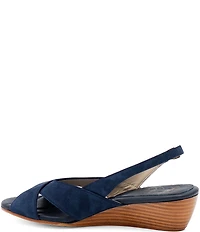 Amalfi Magnete Suede Slingback Wedge Sandals