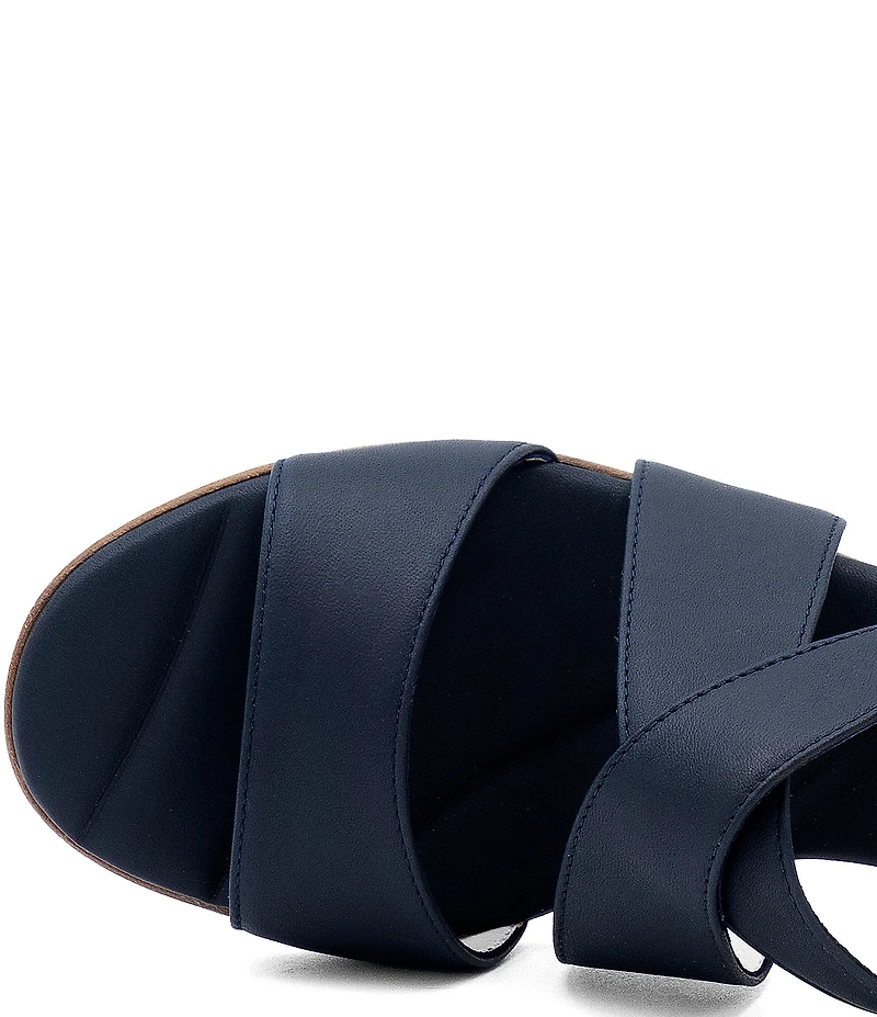 Amalfi Mantello Leather Ankle Strap Block Heel Dress Sandals
