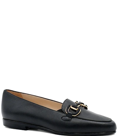 Amalfi Obliquo Leather Bit Buckle Loafers