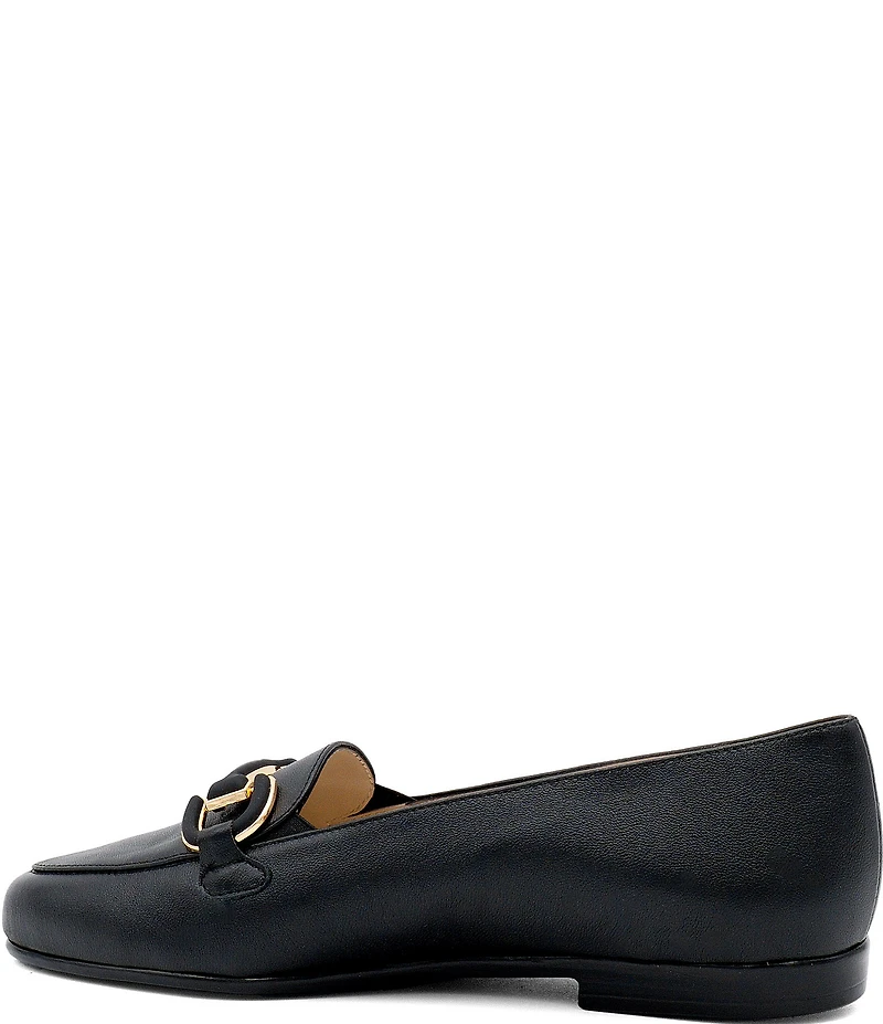 Amalfi Obliquo Leather Bit Buckle Loafers