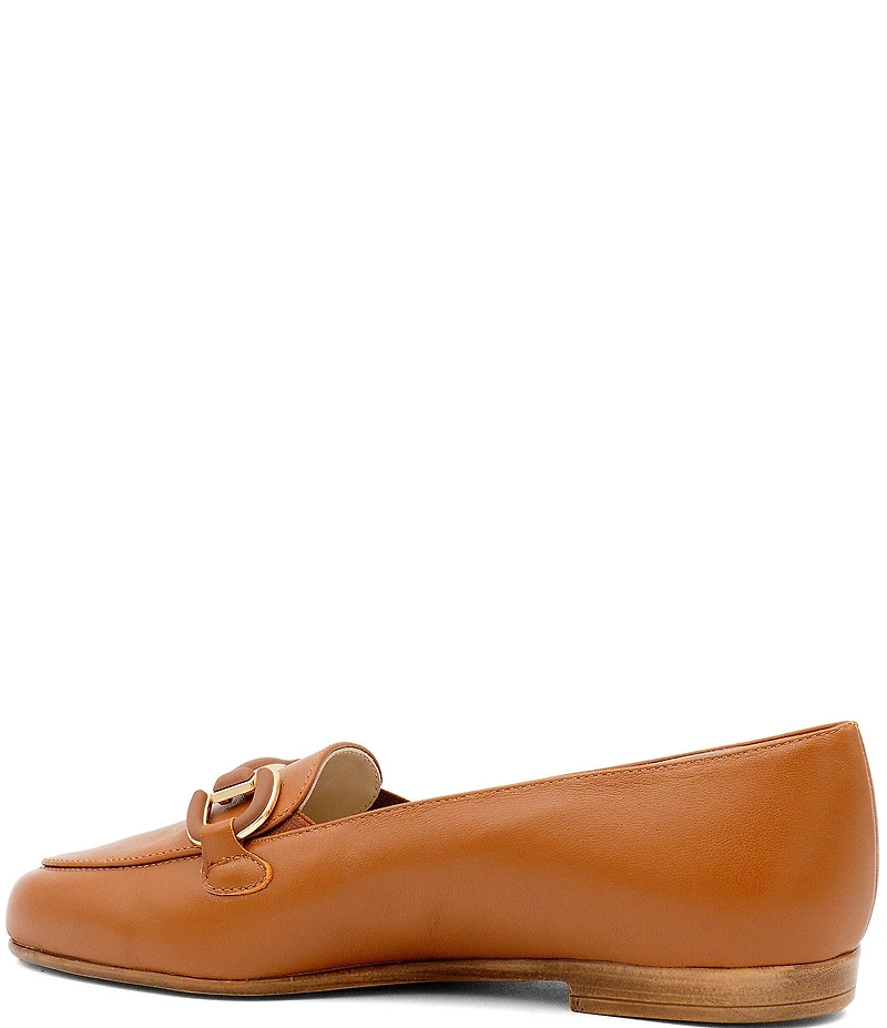 Amalfi Obliquo Leather Bit Buckle Loafers
