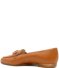 Amalfi Obliquo Leather Bit Buckle Loafers