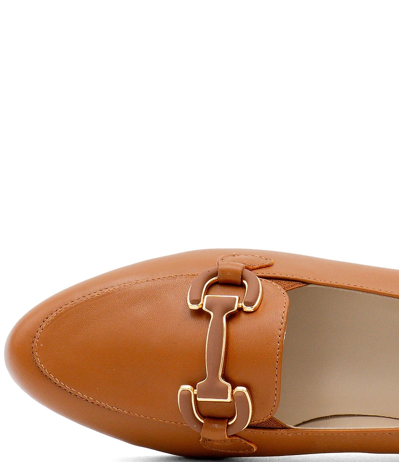 Amalfi Obliquo Leather Bit Buckle Loafers