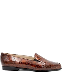 Amalfi Osiride Croco Printed Leather Dress Loafers
