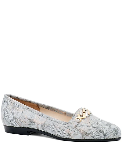 Amalfi Oste Leather Chain Loafers