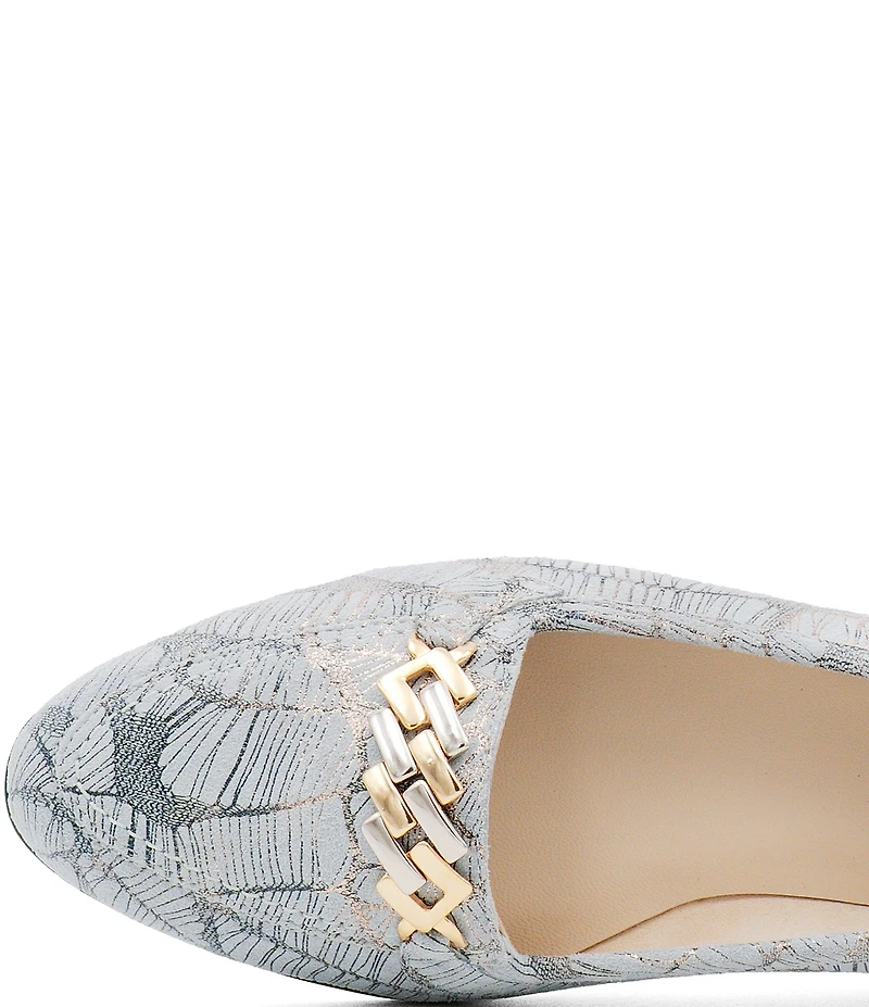 Amalfi Oste Leather Chain Loafers