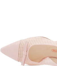 Amalfi Pacato Leather Bow Pointed Toe Slingback Pumps