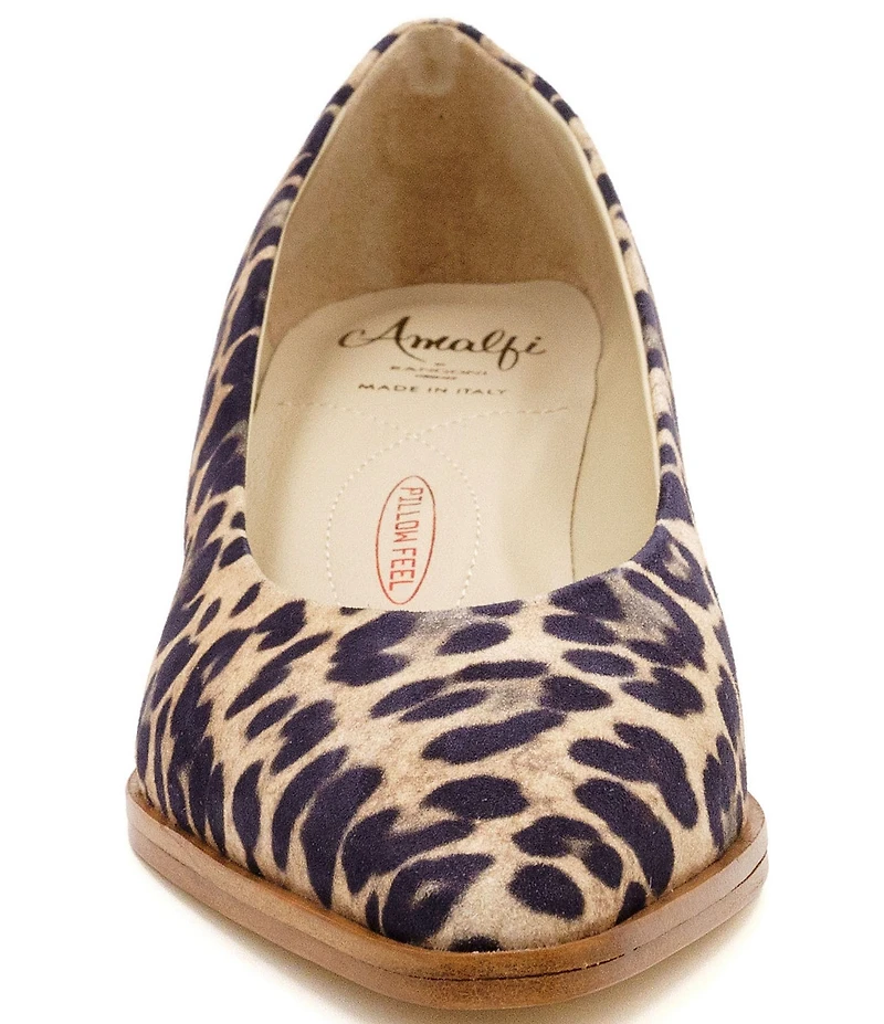 Amalfi Pacifico Leather Leopard Print Pumps