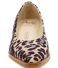 Amalfi Pacifico Leather Leopard Print Pumps
