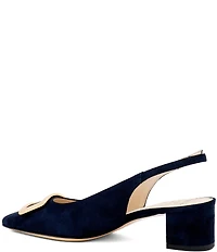 Amalfi Padrino Suede Ornamented Slingback Pumps