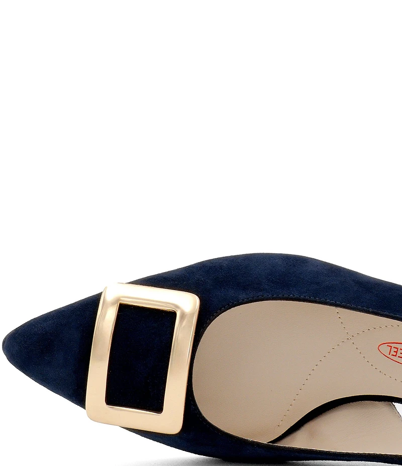 Amalfi Padrino Suede Ornamented Slingback Pumps