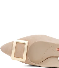 Amalfi Padrino Suede Ornamented Slingback Pumps