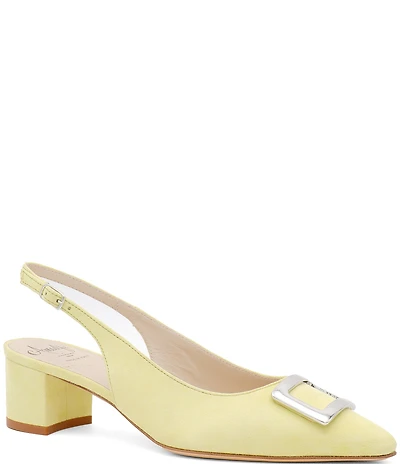 Amalfi Padrino Suede Ornamented Slingback Pumps