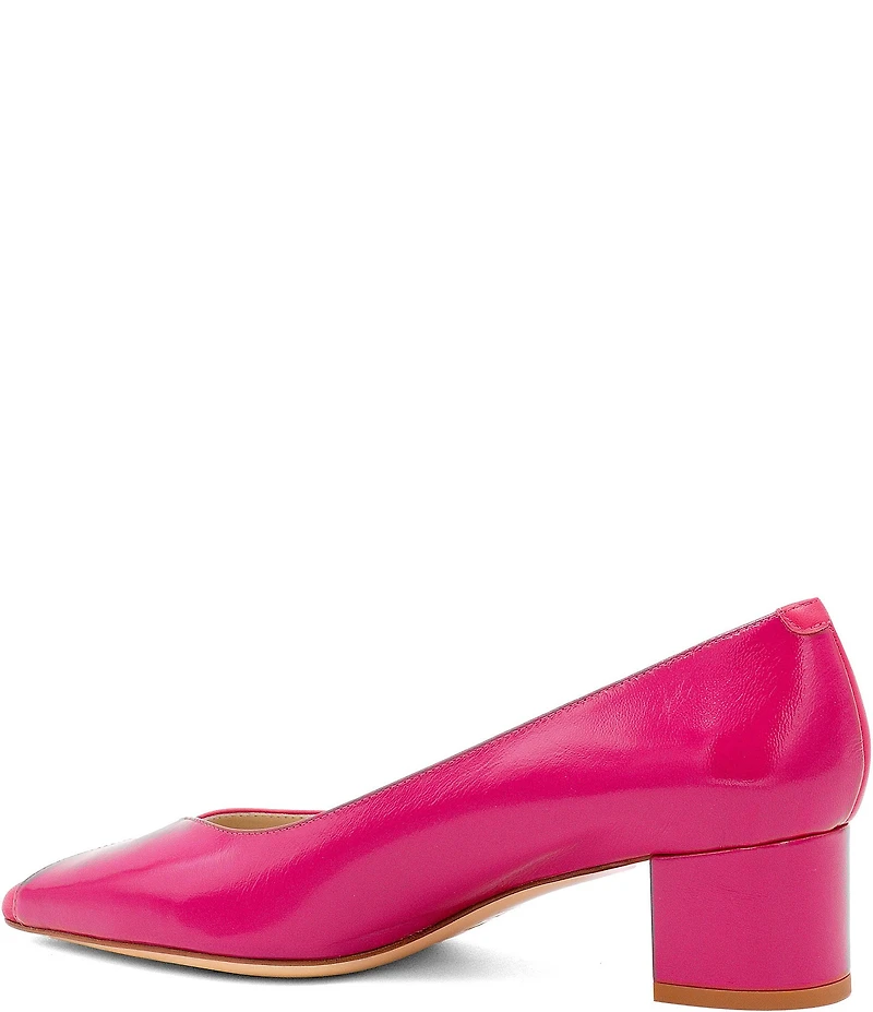 Amalfi Paglietta Leather Block Heel Pumps