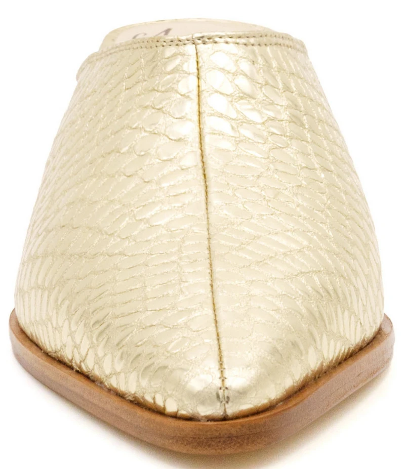 Amalfi Pensiero Woven Metallic Leather Mules