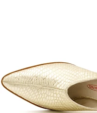 Amalfi Pensiero Woven Metallic Leather Mules