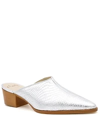Amalfi Pensiero Woven Metallic Leather Mules