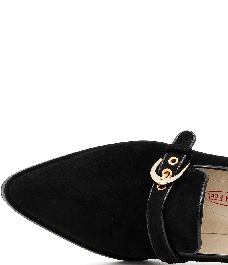 Amalfi Publio Suede Monk Strap Hardware Loafer Pumps