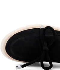 Amalfi Rana Suede Bow Detail Platform Loafers