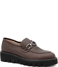 Amalfi Rimini Leather Chain Link Hardware Loafers