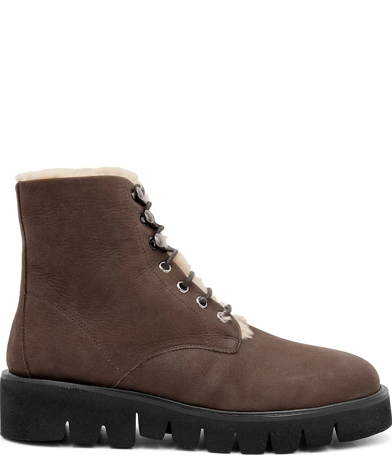 Amalfi Rivoli Nubuck Suede Lace Up Platform Booties