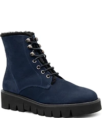 Amalfi Rivoli Nubuck Suede Lace Up Platform Booties