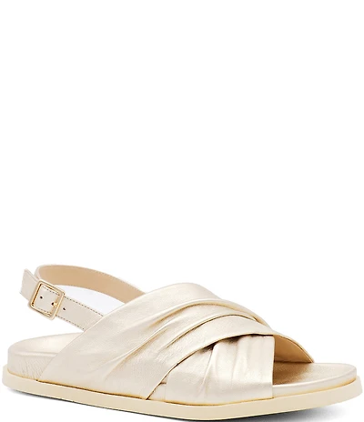 Amalfi Sabbia Leather Banded Slingback Sandals