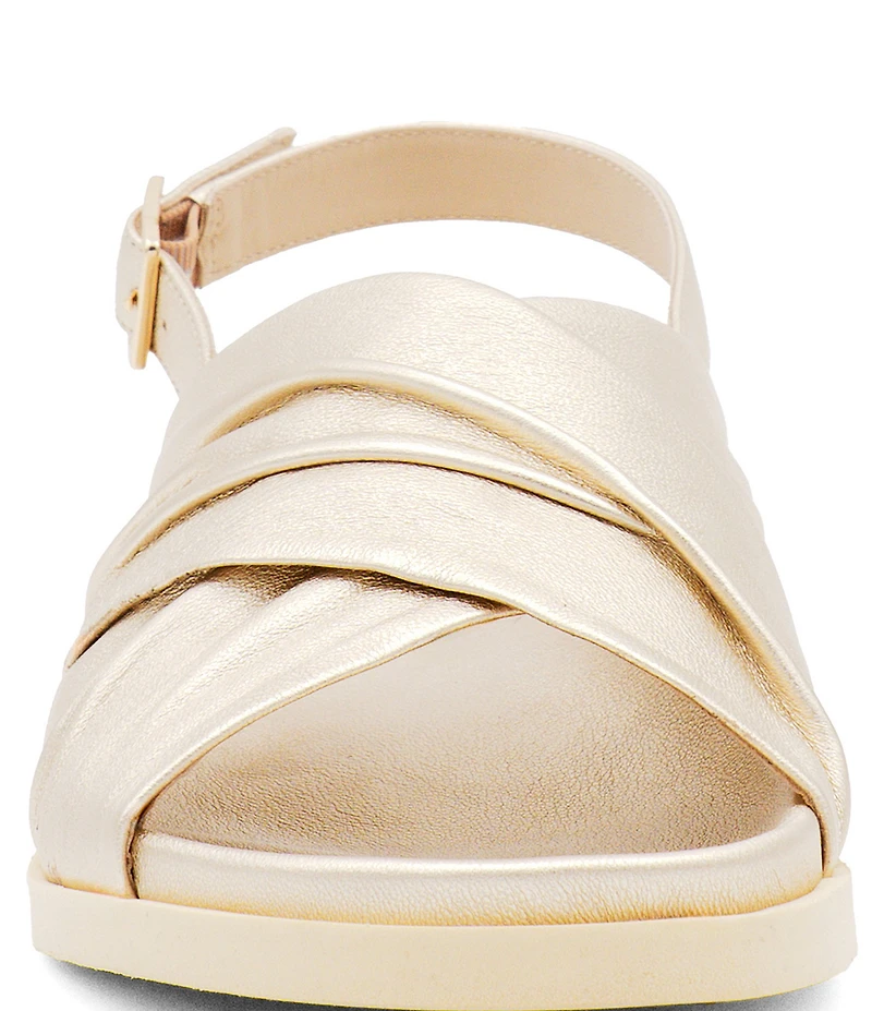 Amalfi Sabbia Leather Banded Slingback Sandals