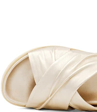 Amalfi Sabbia Leather Banded Slingback Sandals