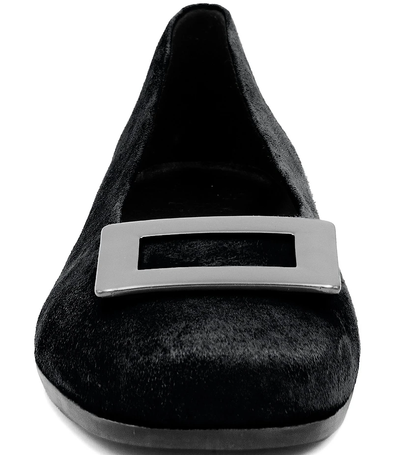 Amalfi Sabino Suede Buckle Ornament Slip On Flats