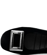 Amalfi Sabino Suede Buckle Ornament Slip On Flats