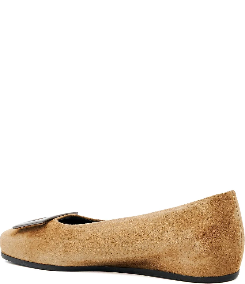 Amalfi Sabino Suede Buckle Ornament Slip On Flats