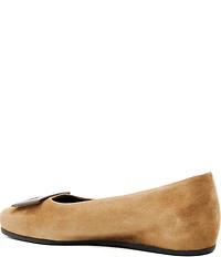 Amalfi Sabino Suede Buckle Ornament Slip On Flats