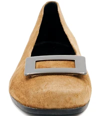 Amalfi Sabino Suede Buckle Ornament Slip On Flats