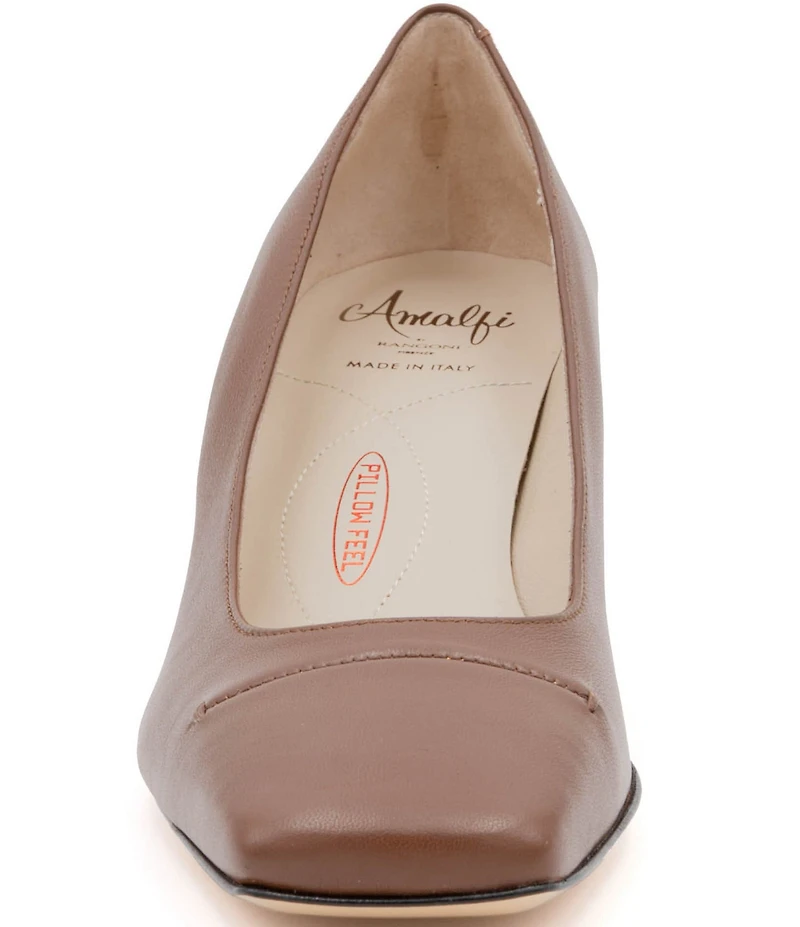 Amalfi Serapide Leather Stitched Vamp Pumps