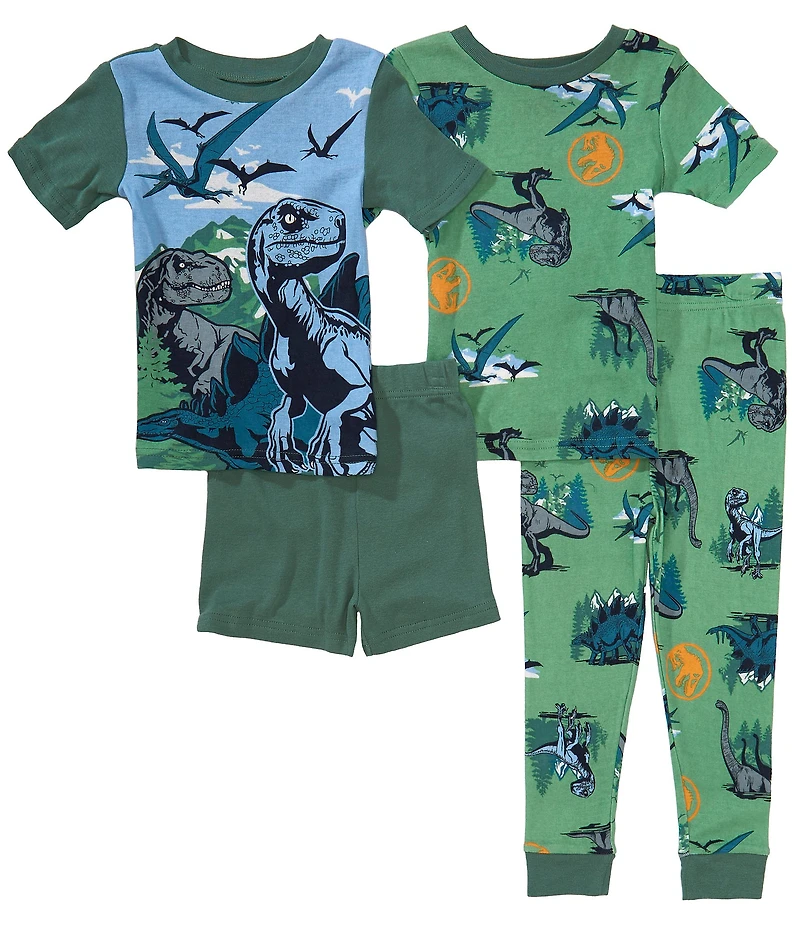 AME Little/Big Boys Jurassic World X Dino Adventure 4-Piece Pajama Set