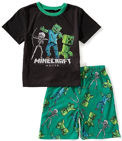 AME Little/Big Boys Minecraft Short Sleeve Pajama Shirt & Shorts Set