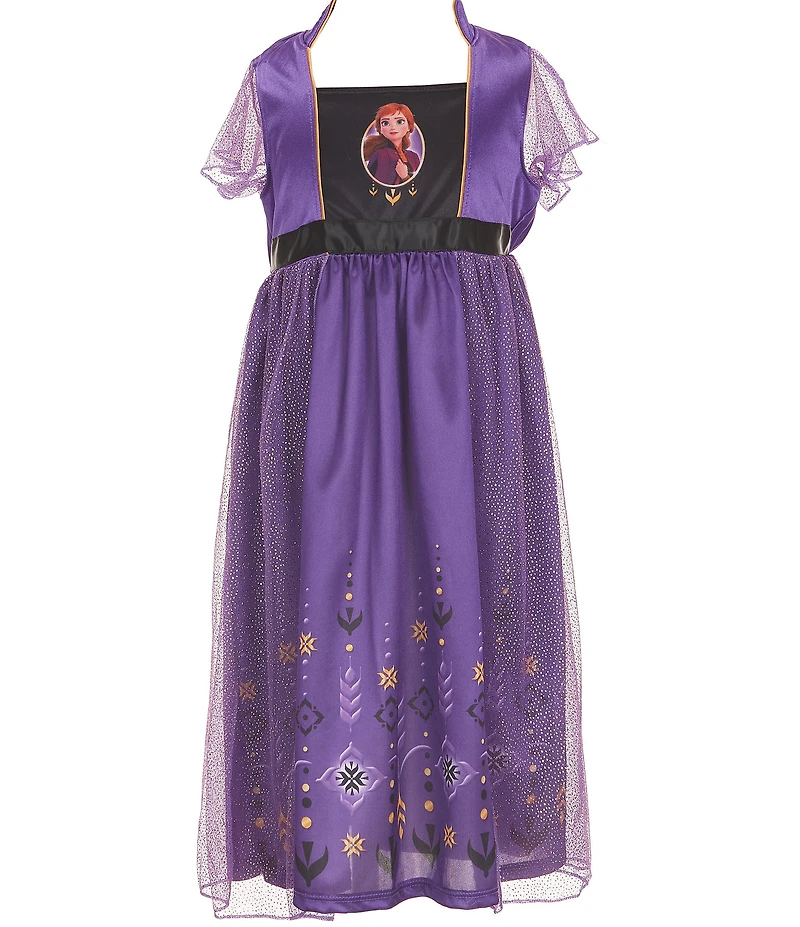 AME Short Sleeve Little Girls Frozen Anna Fantasy Gown