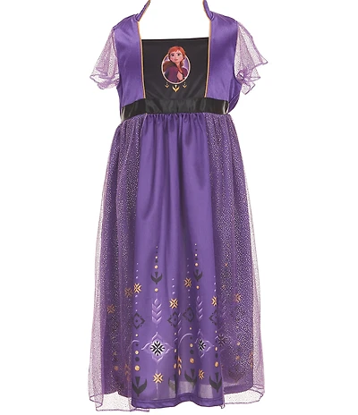 AME Short Sleeve Little Girls Frozen Anna Fantasy Gown