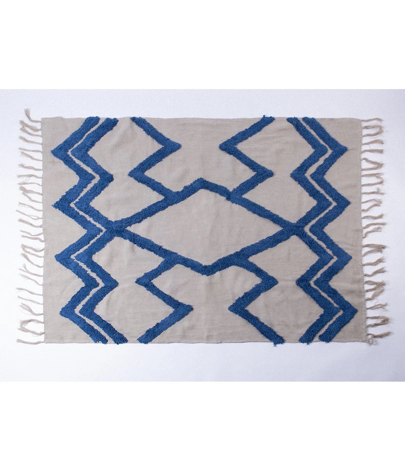 Amity Home Acadia Geometric Print Tassele Throw Blanket
