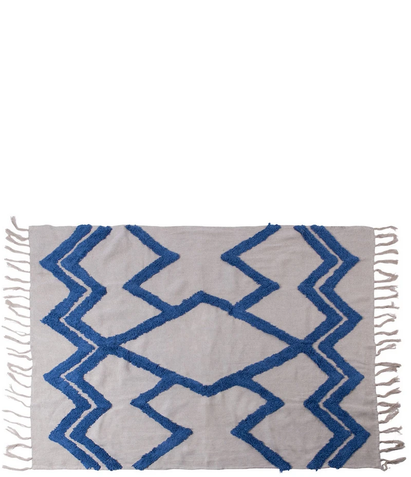 Amity Home Acadia Geometric Print Tassele Throw Blanket