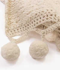 Amity Home Anya Ivory Knit Throw