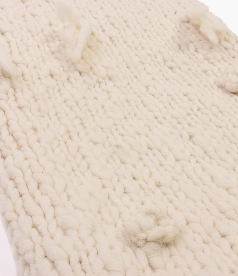 Amity Home Anya Ivory Knit Throw