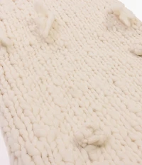 Amity Home Anya Ivory Knit Throw