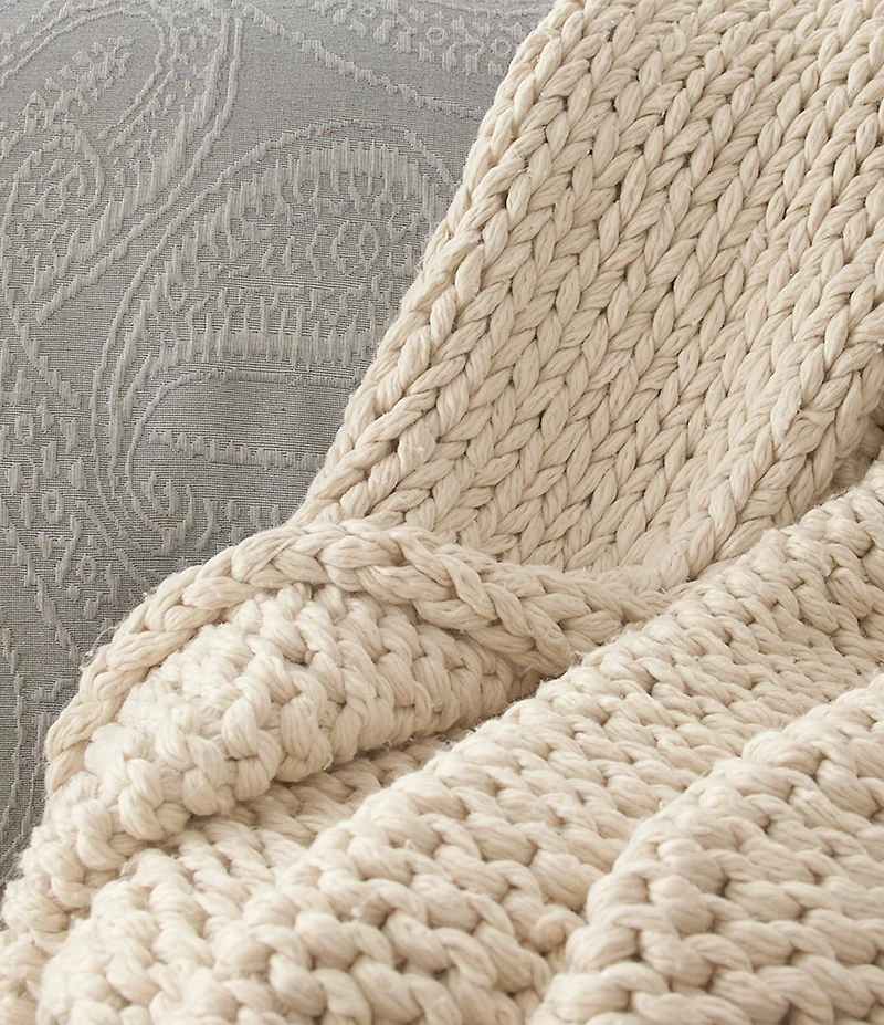 Amity Home Gage Cable Knit Throw Blanket