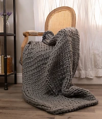 Amity Home Gage Cable Knit Throw Blanket