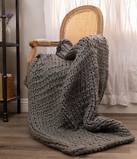 Amity Home Gage Cable Knit Throw Blanket