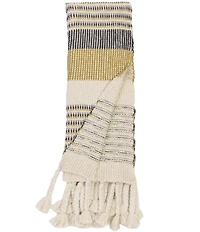 Amity Home Irma Striped Braided Tassel Throw Blanket