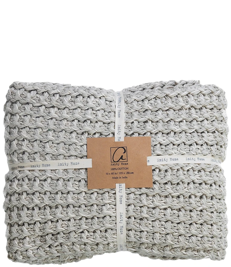 Amity Home Lawrence Chunky Knit Comfort Throw