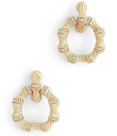 Anabel Aram Bamboo 18K Double Hoop Earrings